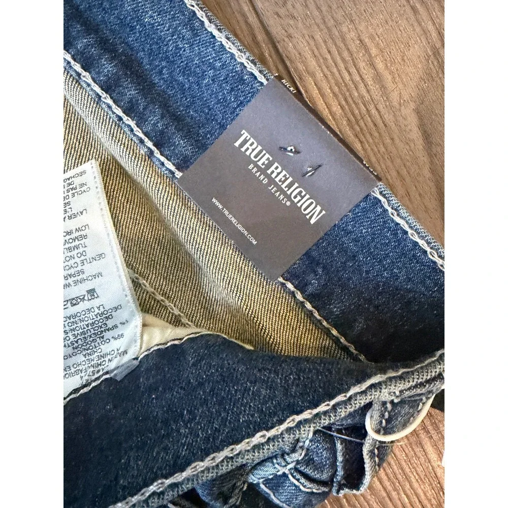 True Religion Ricki Relaxed Straight Men's Jeans Blue Size 33 NWT
